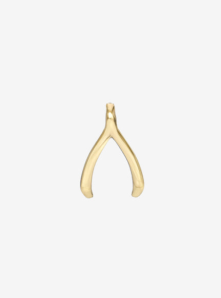 Zoe Lev 14K Gold Mini Wishbone Pendant