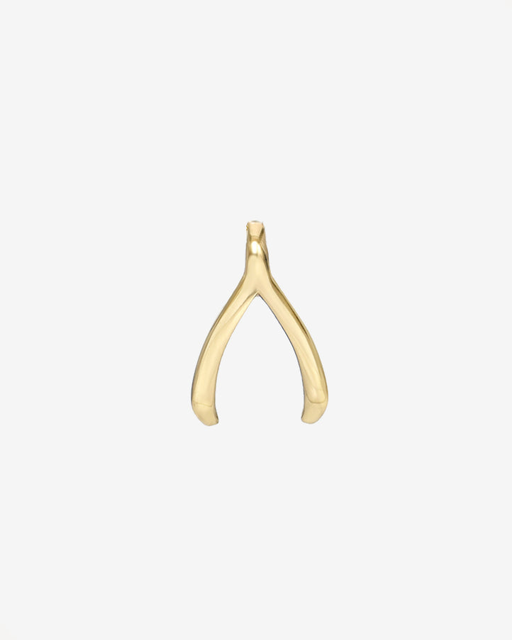 Zoe Lev 14K Gold Mini Wishbone Pendant