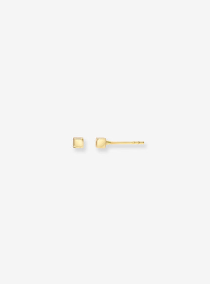 Zoe Lev 14K Gold Small Cube Stud Earrings