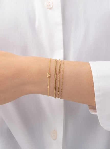 Zoe Lev 14K Gold Tiny Butterfly Bracelet