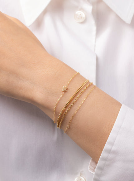Zoe Lev 14K Gold Tiny Butterfly Bracelet