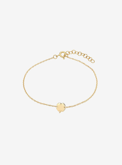 Zoe Lev 14K Gold Tiny Clover Bracelet