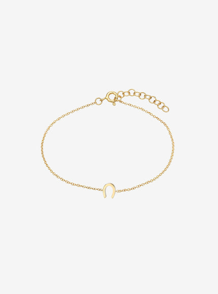Zoe Lev 14K Gold Tiny Horseshoe Bracelet
