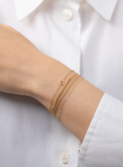 Zoe Lev 14K Gold Tiny Horseshoe Bracelet