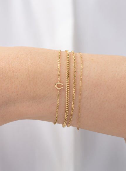 Zoe Lev 14K Gold Tiny Horseshoe Bracelet