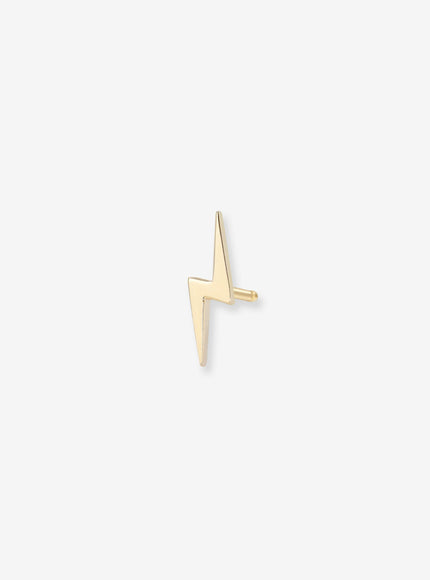 Zoe Lev 14K Gold Tiny Lightning Bolt Stud Earring