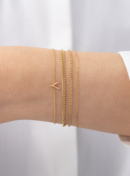 Zoe Lev 14K Gold Tiny Wishbone Bracelet