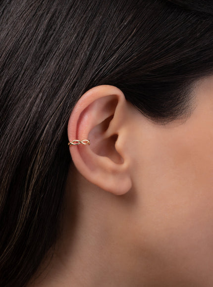 Zoe Lev 14K Gold Twist Ear Cuff
