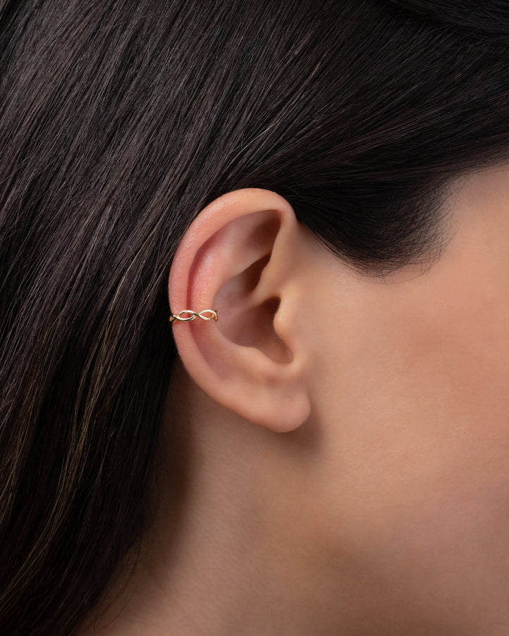 Zoe Lev 14K Gold Twist Ear Cuff