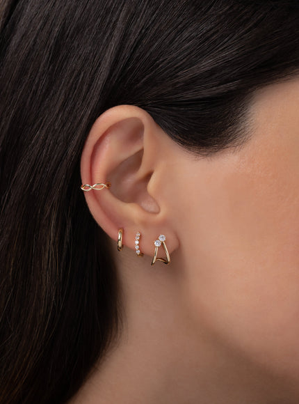 Zoe Lev 14K Gold Twist Ear Cuff