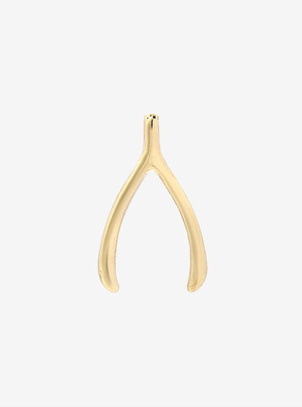 Zoe Lev 14K Gold Wishbone Pendant