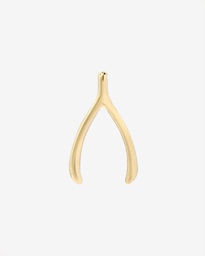 Zoe Lev 14K Gold Wishbone Pendant
