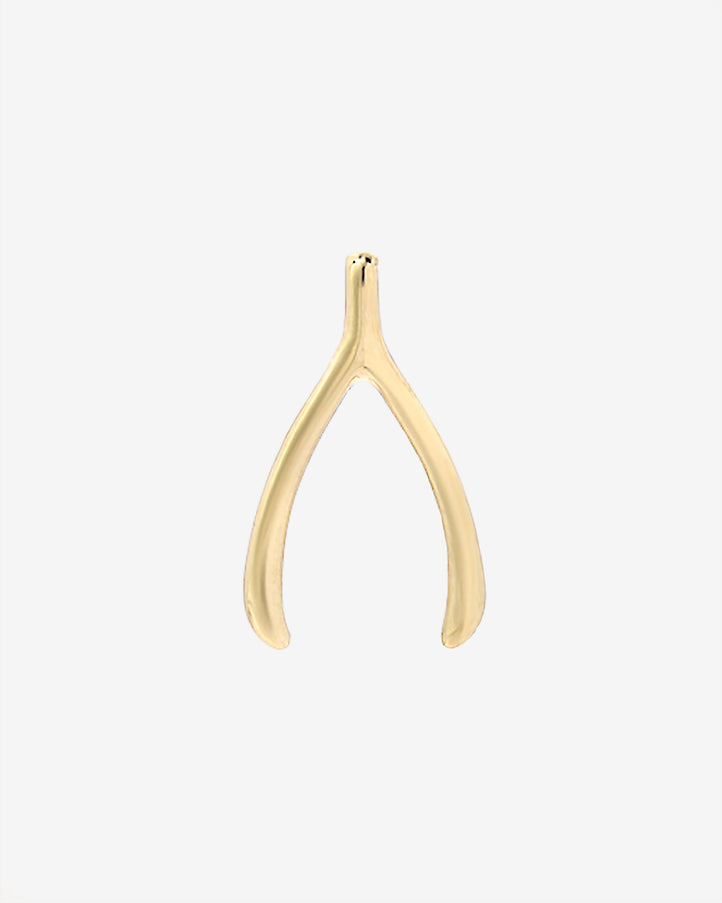 Zoe Lev 14K Gold Wishbone Pendant
