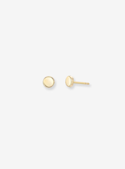 Zoe Lev 14K Gold Small Disc Stud Earrings