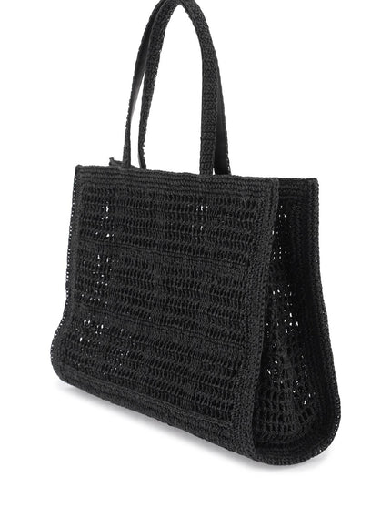 Tory Burch ella crochet raffia tote bag in