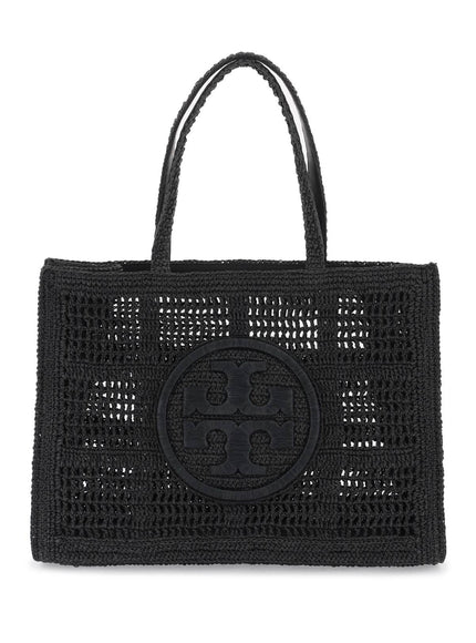 Tory Burch ella crochet raffia tote bag in