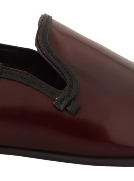 Dolce & Gabbana Bordeaux Leather Loafers side view