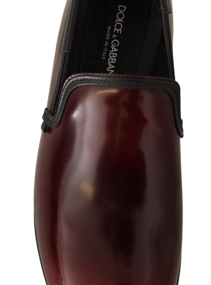 Top view of Dolce & Gabbana Bordeaux Leather Loafer