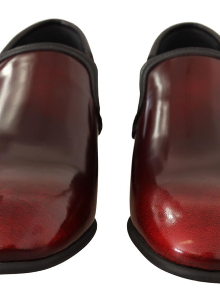 Front view of Bordeaux Leather Loafers