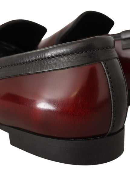 Back angled view of Bordeaux Leather Loafers