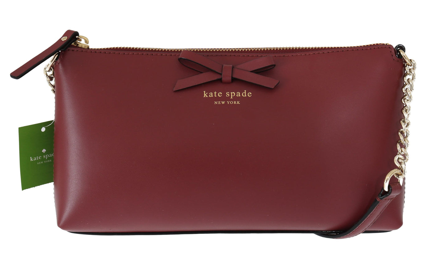 Kate Spade Bordeaux leather crossbody front view