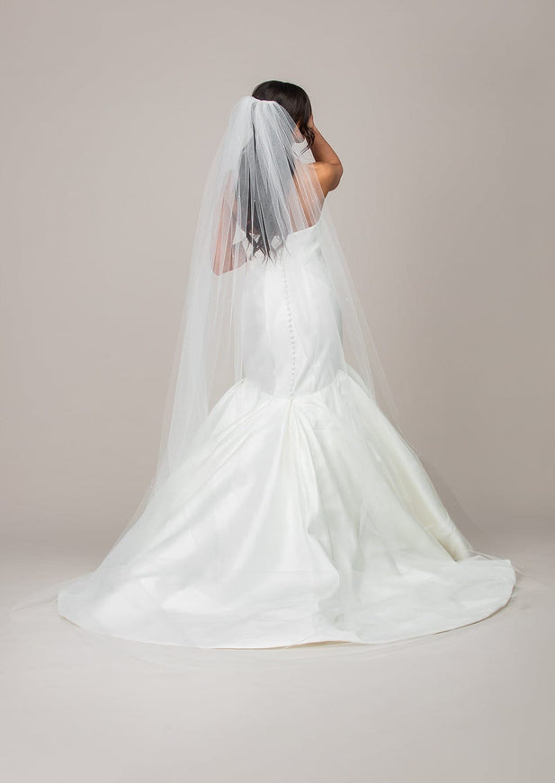 Ariel Taub 2300 Scattered Pearl Cathedral Veil