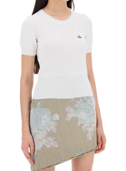 Vivienne Westwood bea short-sleeve sweater with orb embroidery