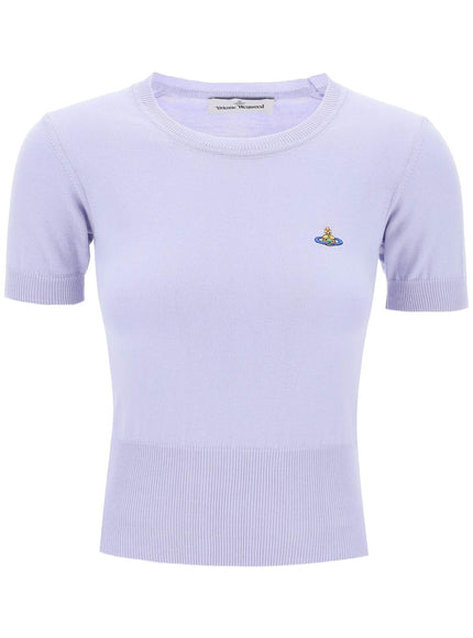 Vivienne Westwood bea short-sleeve sweater with orb embroidery