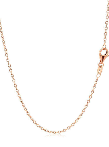 18k Rose Gold Round Oval Link Chain 1.5mm - Ellie Belle