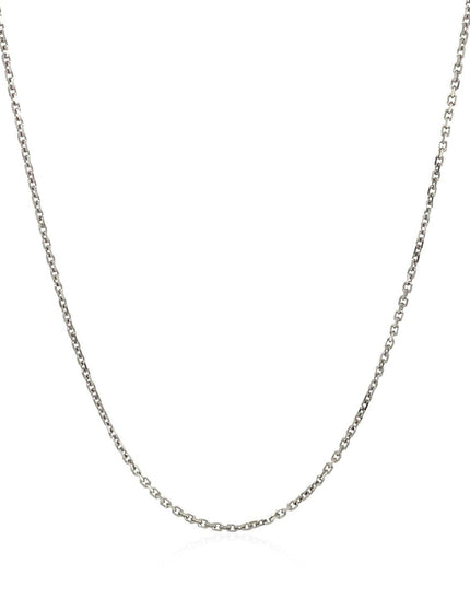 18k White Gold Cable Chain 1.1mm - Ellie Belle