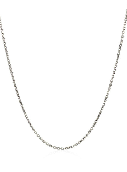 18k White Gold Cable Chain 1.1mm - Ellie Belle