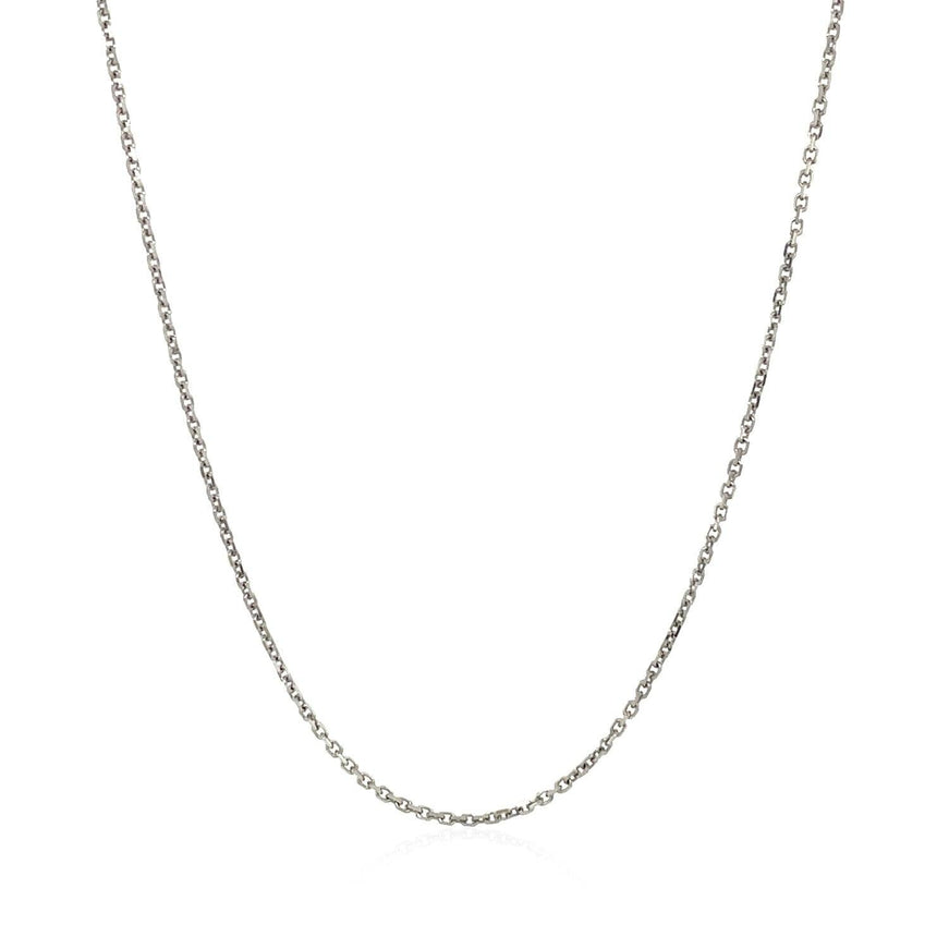 18k White Gold Cable Chain 1.1mm - Ellie Belle