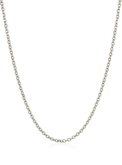 18k White Gold Diamond Cut Cable Link Chain 1.5mm - Ellie Belle