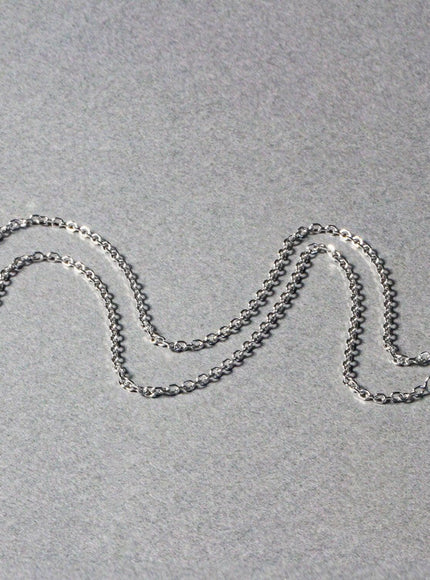18k White Gold Diamond Cut Cable Link Chain 1.5mm - Ellie Belle