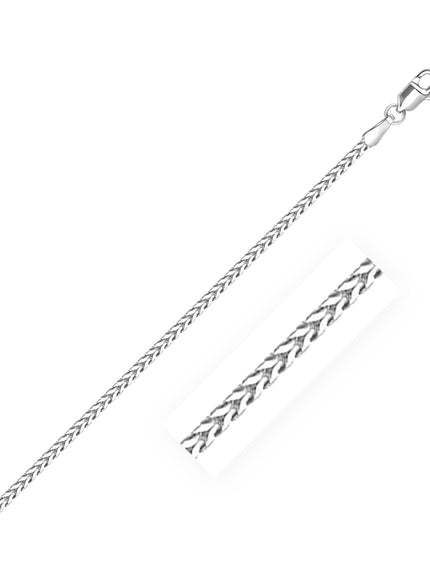 18k White Gold Franco Chain 1.6mm - Ellie Belle