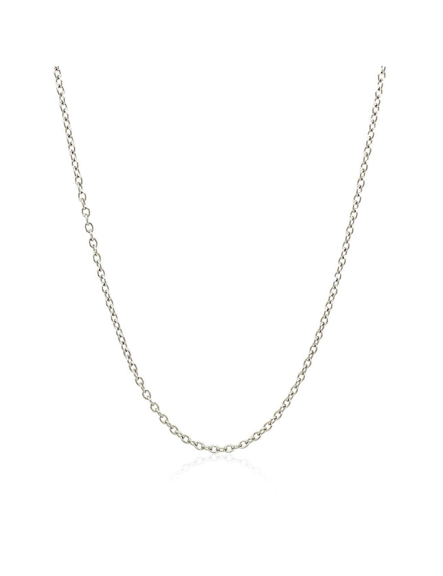 18k White Gold Round Cable Chain 1.5mm - Ellie Belle