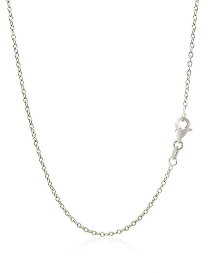 18k White Gold Round Cable Chain 1.5mm - Ellie Belle