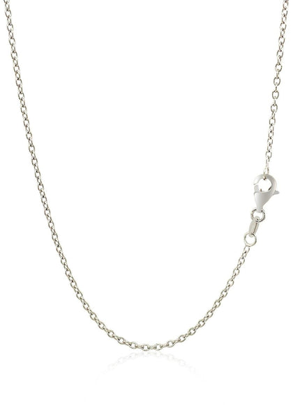 18k White Gold Round Cable Chain 1.5mm - Ellie Belle