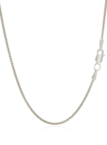 18k White Gold Round Wheat Chain 1.4mm - Ellie Belle