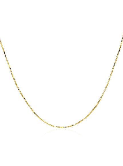 18k Yellow Gold Box Chain 0.6mm - Ellie Belle