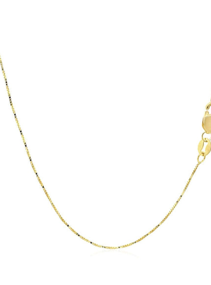 18k Yellow Gold Box Chain 0.6mm - Ellie Belle