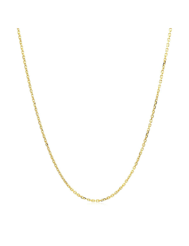 18k Yellow Gold Cable Chain 1.1mm - Ellie Belle