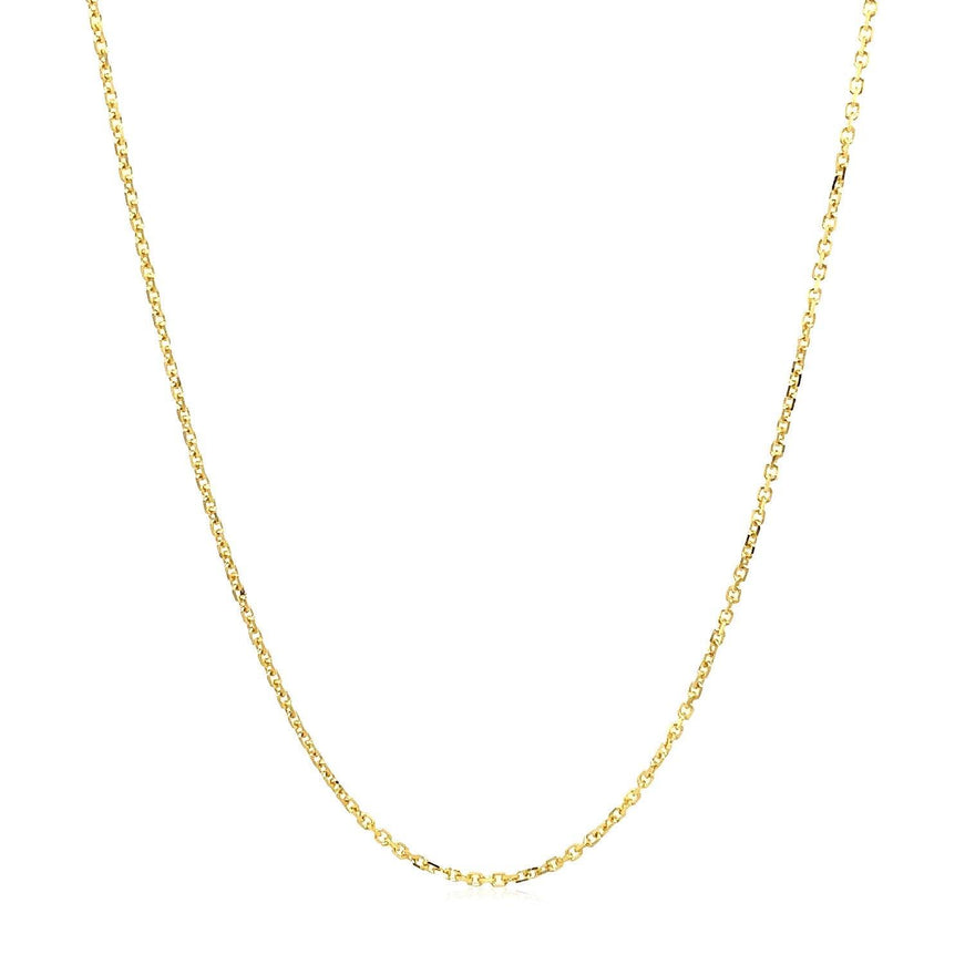 18k Yellow Gold Cable Chain 1.1mm - Ellie Belle