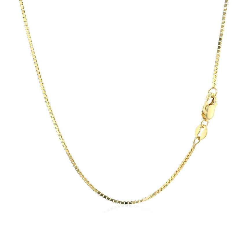 18k Yellow Gold Classic Box Chain (0.85 mm) - Ellie Belle