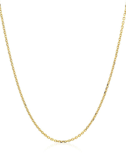 18k Yellow Gold Diamond Cut Cable Link Chain 1.1mm - Ellie Belle