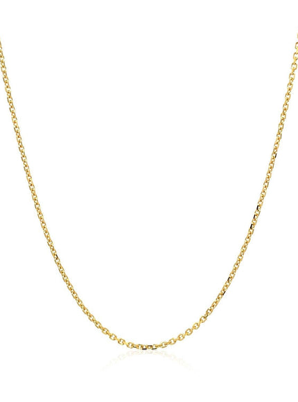 18k Yellow Gold Diamond Cut Cable Link Chain 1.1mm - Ellie Belle