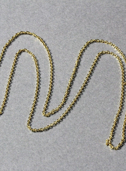 18k Yellow Gold Diamond Cut Cable Link Chain 1.1mm - Ellie Belle