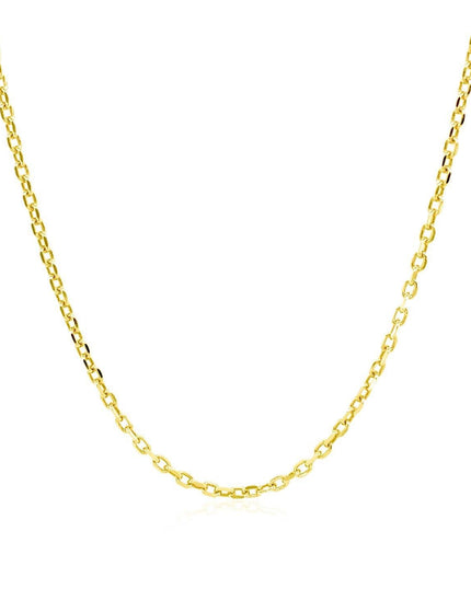 18k Yellow Gold Diamond Cut Cable Link Chain 1.5mm - Ellie Belle
