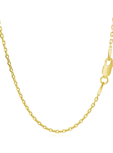 18k Yellow Gold Diamond Cut Cable Link Chain 1.5mm - Ellie Belle