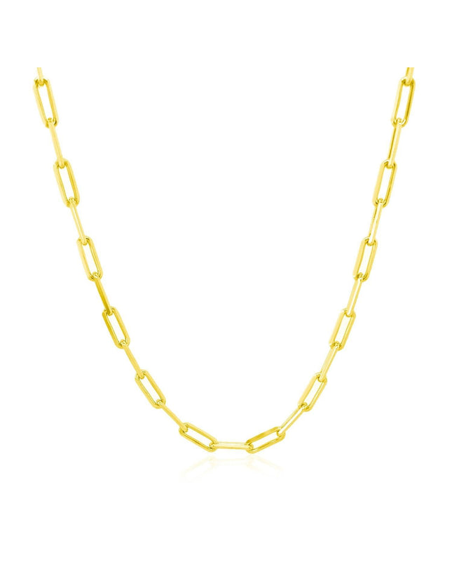 18K Yellow Gold Paperclip Chain (2.5mm) - Ellie Belle